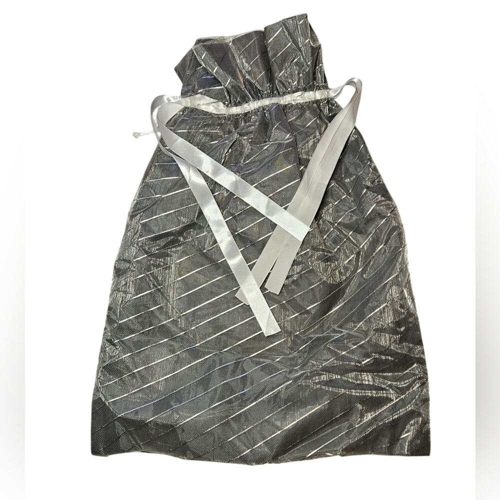 Silver Drawstring Bag Never Used